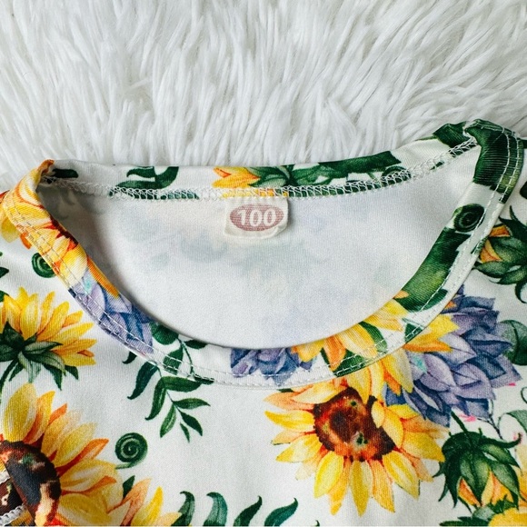 🌻Boho Chic sunflower tasseled long sleeve onesie size 6/12 months - Picture 3 of 7